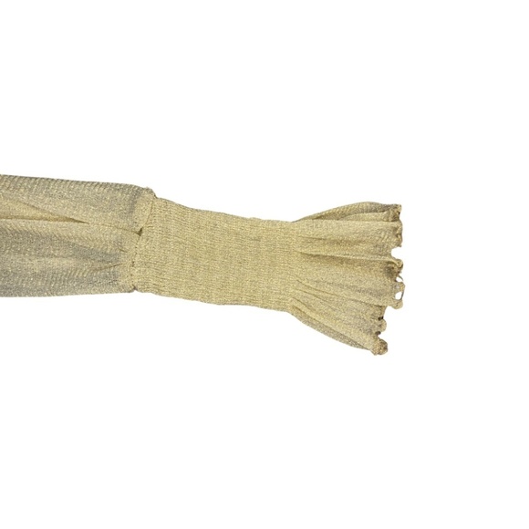 NWOT Princess Polly Sheer Long Sleeve Mock Neck Top | Gold | Size 0 - Picture 6 of 9